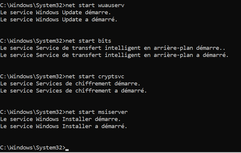 restart services